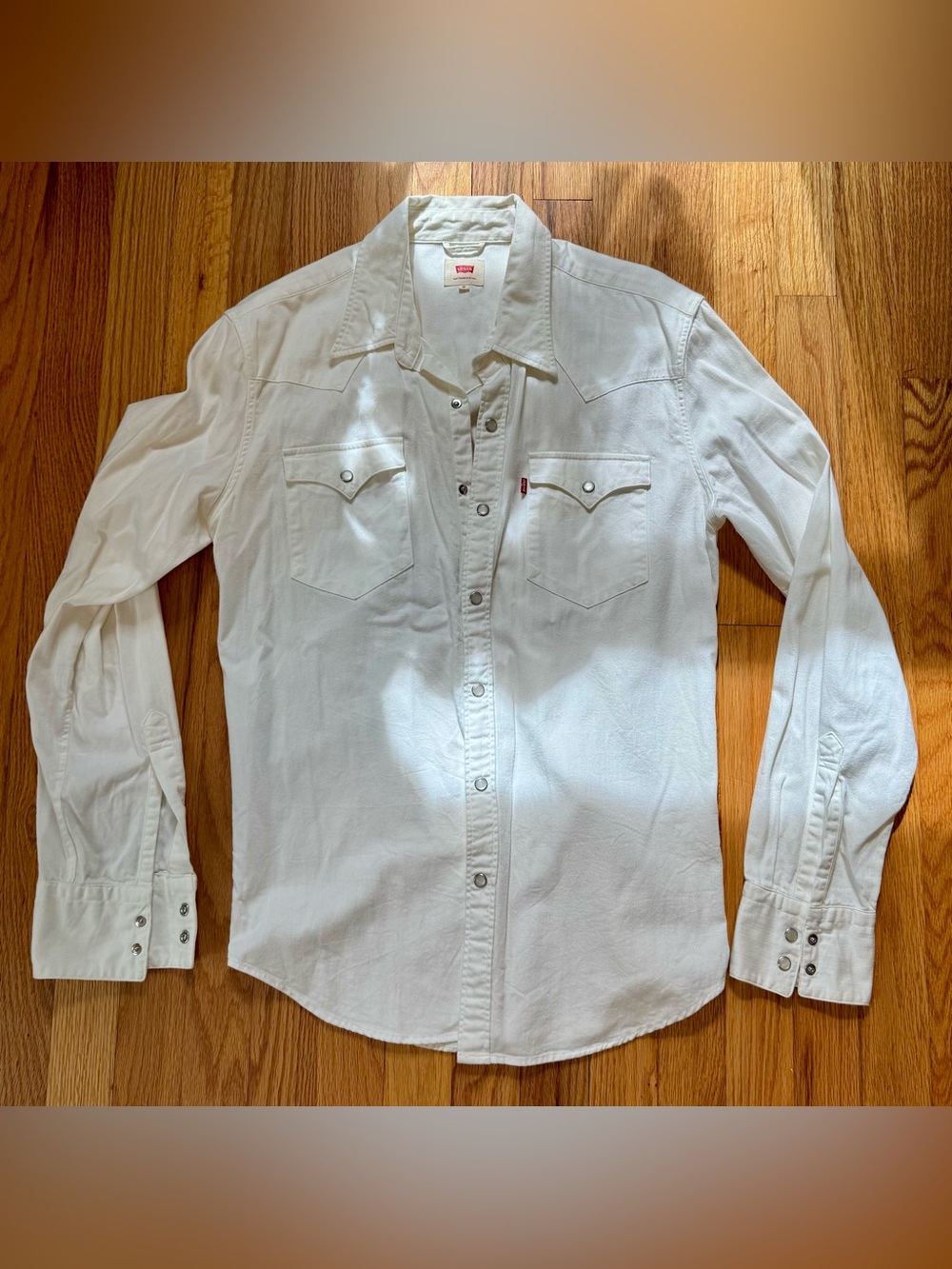Levi's White Long-Sleeve Western Button-Down Shirt